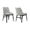 Armen Living Azalea Gray Fabric and Black Wood Dining Side Chairs, PK2 LCAZSIBLGR - alternate 1